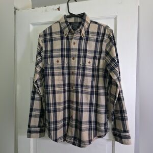 Abercrombie & Fitch Navy and Cream Plaid Shirt